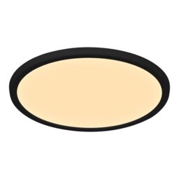 GoodHome Solidaster Matt Plastic Black Frosted Effect Led Ceiling Light - thumbnail 3
