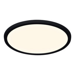 GoodHome Solidaster Matt Plastic Black Frosted Effect Led Ceiling Light - thumbnail 1