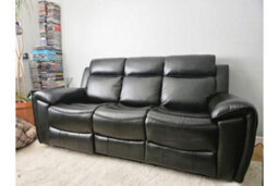 Furniture Instore Sienna Black Leather Aire Seater Sofa - thumbnail 3