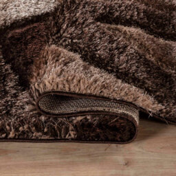 Modern Soft Swirl Shimmer Shaggy Area Rugs Bronze 60X220 Cm - thumbnail 5
