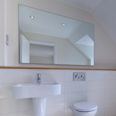Mirroroutlet 4mm Sheet Mirror Glass Polished Edges With 4 Holes 120 X 80Cm - image 1