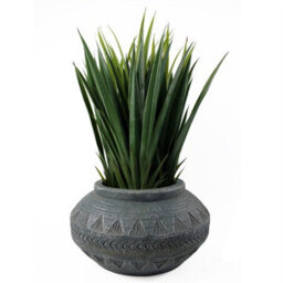 Leaf 21Cm X 40Cm Large Grey Gliese Triangle Planter - thumbnail 3