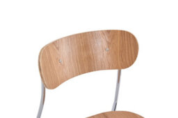 Nordlys Set Of 2 Metal And Wood Dining Chairs Modern Design Style Dining Room - thumbnail 9