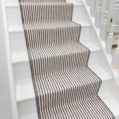 Pinstripe Stair Runner - Reversible, Durable & Hardwearing Carpet For Stairs & Staircases, Multiple Lengths - image 1