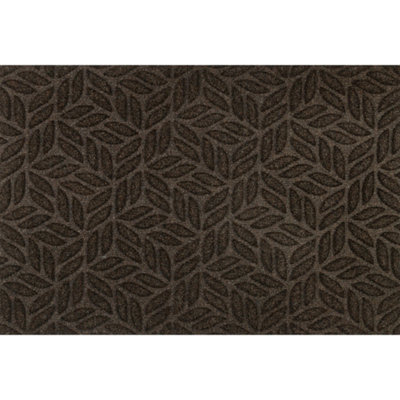 Kleen-Tex Wash + Dry Dune Leaves Dark Brown 60X90 - image 1