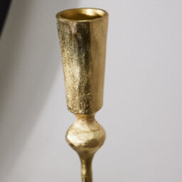 Dibor Antique Gold Round Marble Bottom Table Decoration Christmas Candle Holder - thumbnail 3