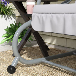 Outsunny 2-In-1 Garden Swing Chair For 3 Person W/ 2 Pillows, Light Grey - thumbnail 8