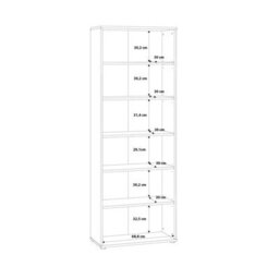 Wyld Haus Bucharest Wide 5-Shelf Vintage Oak Bookcase - thumbnail 6