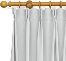 Lister Cartwright 28 mm Eyelet Wooden Curtain Pole Set Fixed Length  (Aged Oak Traditional Ball, 150 Cm)