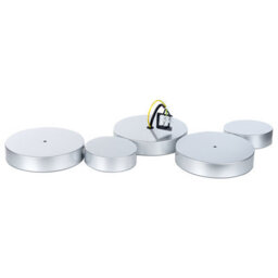 Beliani Five-Round Integrated Led Ceiling Lamp Black - Modern Gloss Iron, 5 Leds, 54X20X3Cm - thumbnail 4