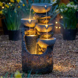 Led Slate Cascading Garden Fountain - thumbnail 4