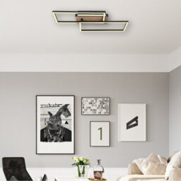 Luminosa Lighting Luminosa Colli Integrated Led Semi Flush Ceiling Light Matt Black 2 Rotatable Rectangles Led 3000K - thumbnail 9