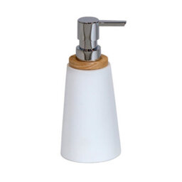 Showerdrape Sonata White & Bamboo Liquid Soap Dispenser - thumbnail 2