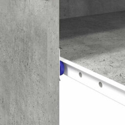 Berkfield Computer Desk Concrete Grey Particle Board Concrete Desk - thumbnail 9