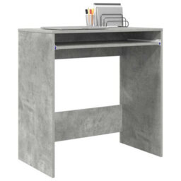 Berkfield Computer Desk Concrete Grey Particle Board Concrete Desk - thumbnail 3
