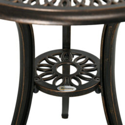 Outsunny 3 Piece Patio Bistro Set Outdoor Table Set With Umbrella Hole Bronze - thumbnail 8