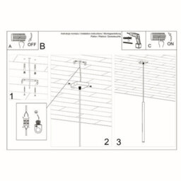 Sollux Lighting Pastelo Steel White 1 Light Classic Pendant Ceiling Light - thumbnail 5