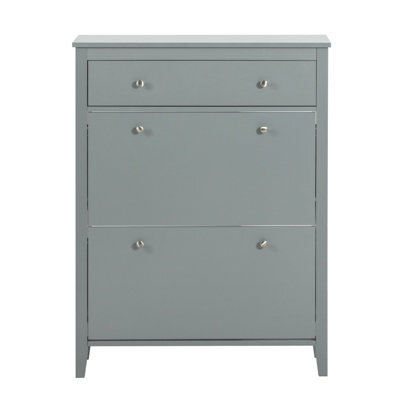 Sobuy Fsr89-Hg, Shoe Cabinet Shoe Rack Shoe Storage Cupboard Organizer Unit, Grey,w80Xd25Xh108 - image 1