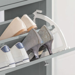 Sobuy Fsr89-Hg, Shoe Cabinet Shoe Rack Shoe Storage Cupboard Organizer Unit, Grey,w80Xd25Xh108 - thumbnail 7