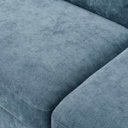 Furniturebox Uk Bernie Blue Chenille Fabric 2 Seater Sofa - thumbnail 4