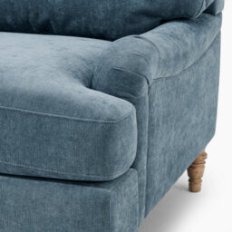 Furniturebox Uk Bernie Blue Chenille Fabric 2 Seater Sofa - thumbnail 5