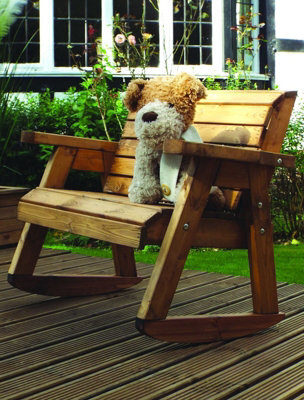 Charles Taylor Trading Little Fella's Bench Rocker, Children's Wooden Garden Furniture - W93 X D62 X H81 - Fully Assembled - image 1