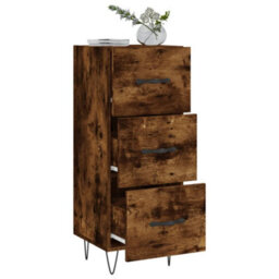 Berkfield Sideboard Smoked Oak 34.5X34X90 Cm Engineered Wood - thumbnail 4