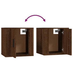 Berkfield Wall Mounted Tv Cabinets 2 Pcs Brown Oak 40X34.5X40 Cm - thumbnail 8