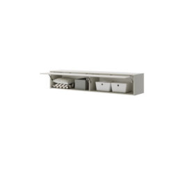 Arte Overbed Storage Unit In Cashmere - 211Cm Lift-Up Top Cabinet With Soft Close - thumbnail 3