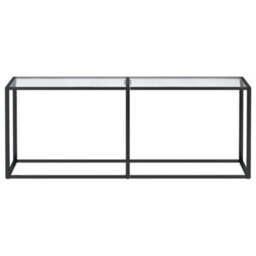 Berkfield Console Table Transparent 200X35X75.5Cm Tempered Glass - thumbnail 3