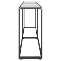 Berkfield Console Table Transparent 200X35X75.5Cm Tempered Glass - thumbnail 4