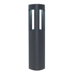 Luminosa Lighting Luminosa Tribeca Outdoor Bollard Light Frosted Acrylic, Textured Dark Grey Paint Ip54