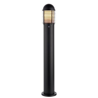 Luminosa Lighting Luminosa Louvre Photocell Outdoor Tall Bollard Light Matt Black Paint Ip44 - image 1