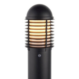 Luminosa Lighting Luminosa Louvre Photocell Outdoor Tall Bollard Light Matt Black Paint Ip44 - thumbnail 3