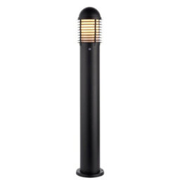 Luminosa Lighting Luminosa Louvre Photocell Outdoor Tall Bollard Light Matt Black Paint Ip44