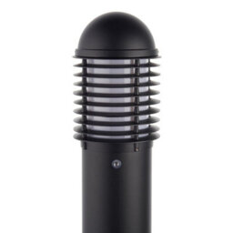 Luminosa Lighting Luminosa Louvre Photocell Outdoor Tall Bollard Light Matt Black Paint Ip44 - thumbnail 4