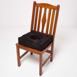 Homescapes Black Faux Suede Coccyx Cushion With Ties - thumbnail 6