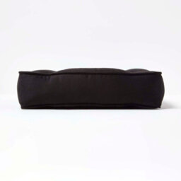 Homescapes Black Faux Suede Coccyx Cushion With Ties - thumbnail 5