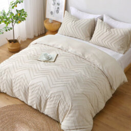 Lazzaro Tufted Double Duvet Set Ultrasoft Durable Duvet Cover Double For All Seasons With Zipper Closure - thumbnail 3
