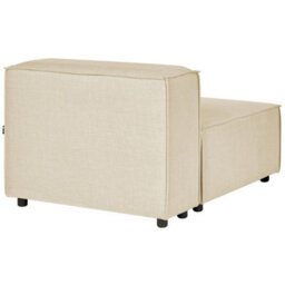 Beliani 1-Seat Section Aprica Faux Linen Beige - thumbnail 6