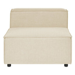 Beliani 1-Seat Section Aprica Faux Linen Beige - thumbnail 5