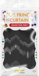 Netagon Cheetah Metallic Party Event Photo Backdrop Tinsel Curtain 2.5M X 1M Black - thumbnail 2
