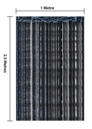Netagon Cheetah Metallic Party Event Photo Backdrop Tinsel Curtain 2.5M X 1M Black - thumbnail 3
