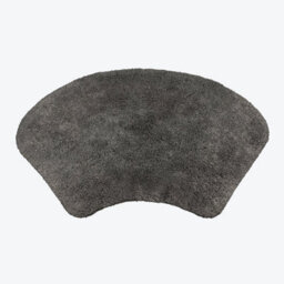 Allure Bath Fashions Curved Shower Mat 100% Cotton - Charcoal - thumbnail 1