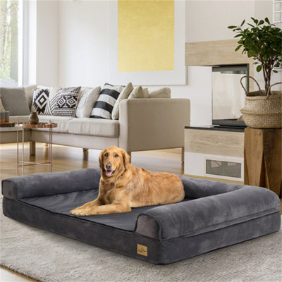 Bingopaw 2Xl Orthopedic Memory Foam Dog Bed Waterproof Pet Sofa Couch Removable Cover 135 X 100 X 12Cm - image 1