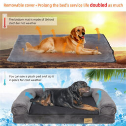 Bingopaw 2Xl Orthopedic Memory Foam Dog Bed Waterproof Pet Sofa Couch Removable Cover 135 X 100 X 12Cm - thumbnail 8