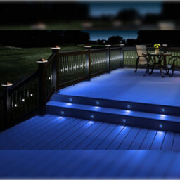 Long Life Lamps Company Mini Led Blue Brick Light Outdoor Step Wall Light 70mm Square Ip54 Zlc060B - thumbnail 8