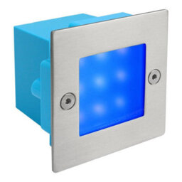 Long Life Lamps Company Mini Led Blue Brick Light Outdoor Step Wall Light 70mm Square Ip54 Zlc060B