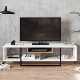 Decorotika Astona Tv Stand Tv Unit For Tvs Up To 65 Inch White And Oak