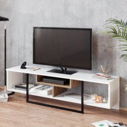 Decorotika Astona Tv Stand Tv Unit For Tvs Up To 65 Inch White And Oak - thumbnail 2